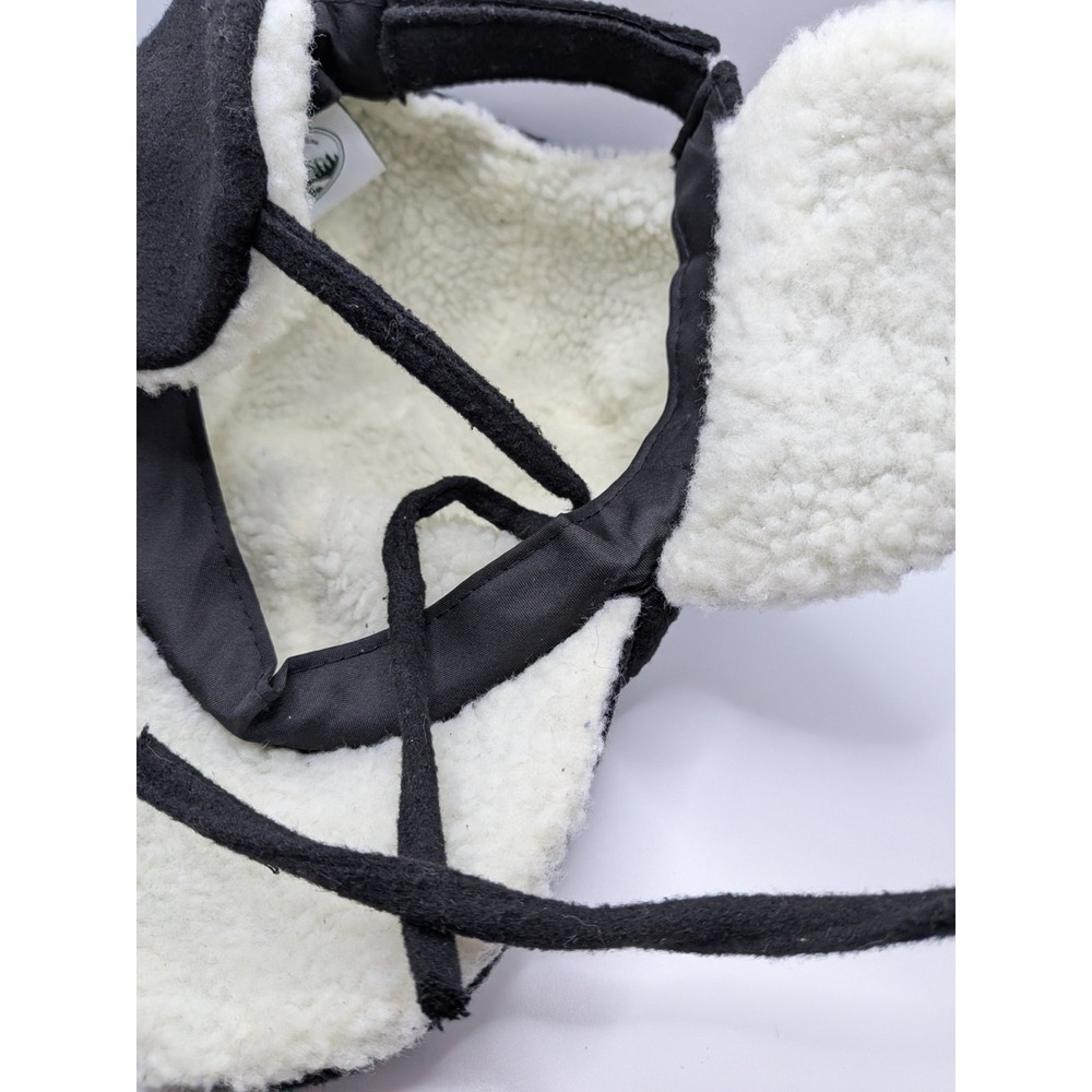 Vtg Sherpa Lined Ear Flap Hat Cap Strap Fleece Ear Flap Trapper Gorpcore 90s - Picture 9 of 15